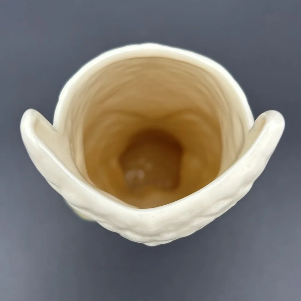 Vintage Porcelain Belleek Owl Vase